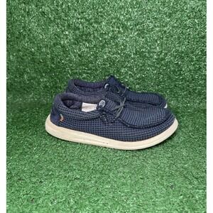 Hey Dude Wally Sport Mesh Youth Size 1Y Blue Slip On Shoes Comfort Sneakers
